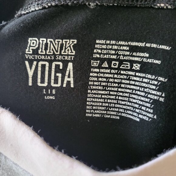 Victoria Secret PINK Y2K Leggings Bootcut Black Womens Large Long Logo - Picture 8 of 8